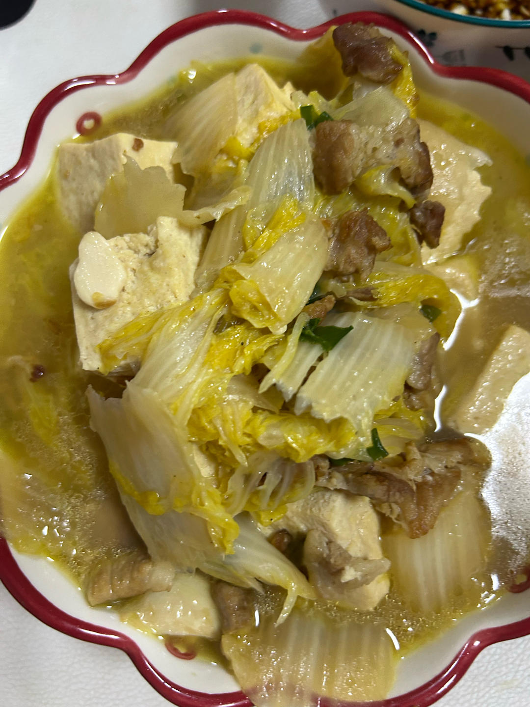 大白菜炖冻豆腐