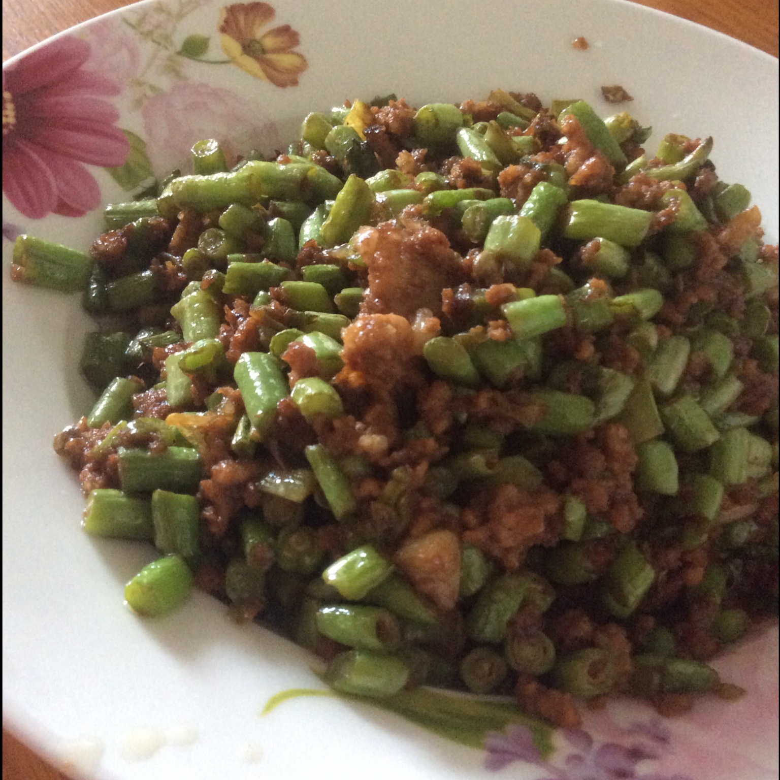 肉沫豆角下饭菜