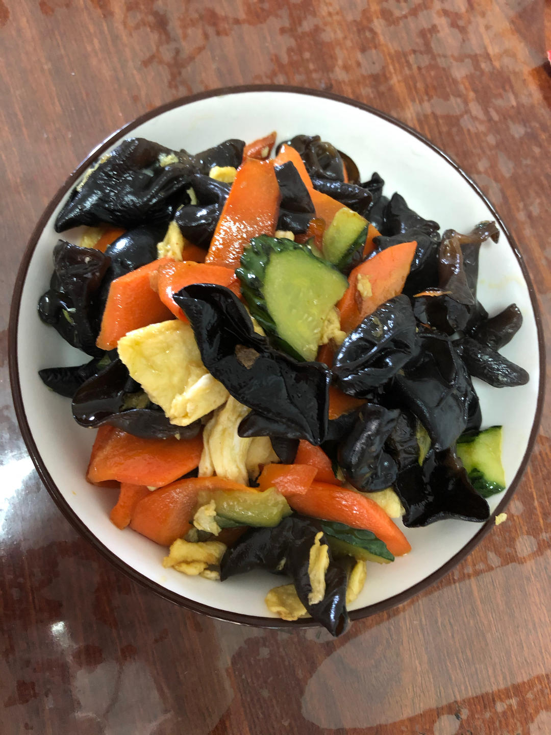 木须胡萝卜黄瓜木耳