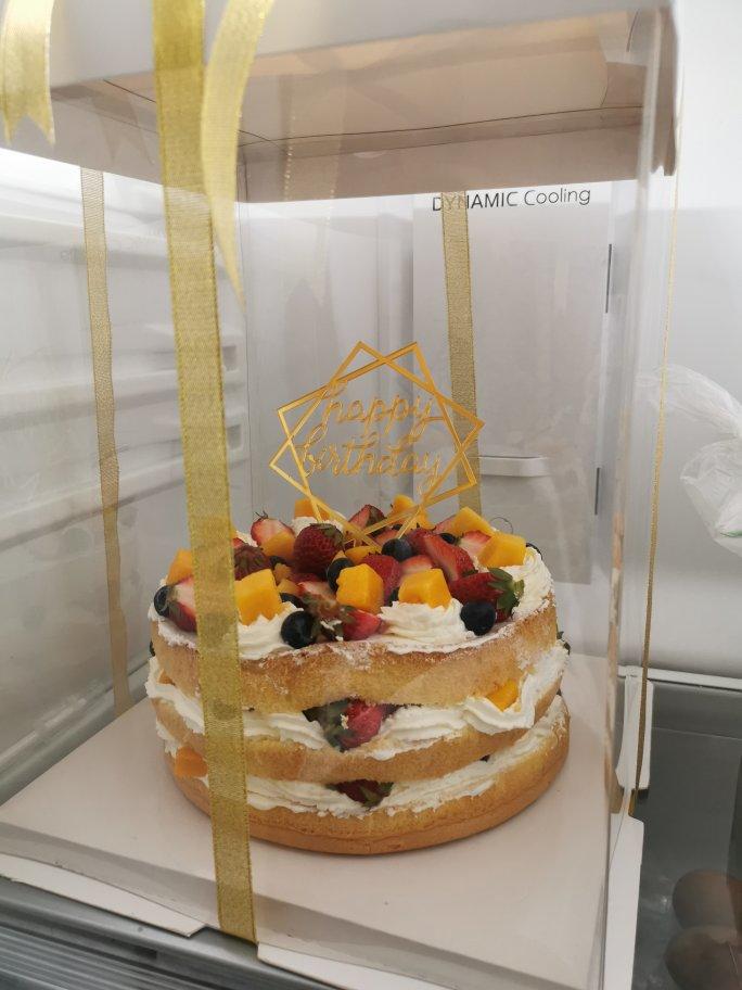 可可戚风水果裸蛋糕