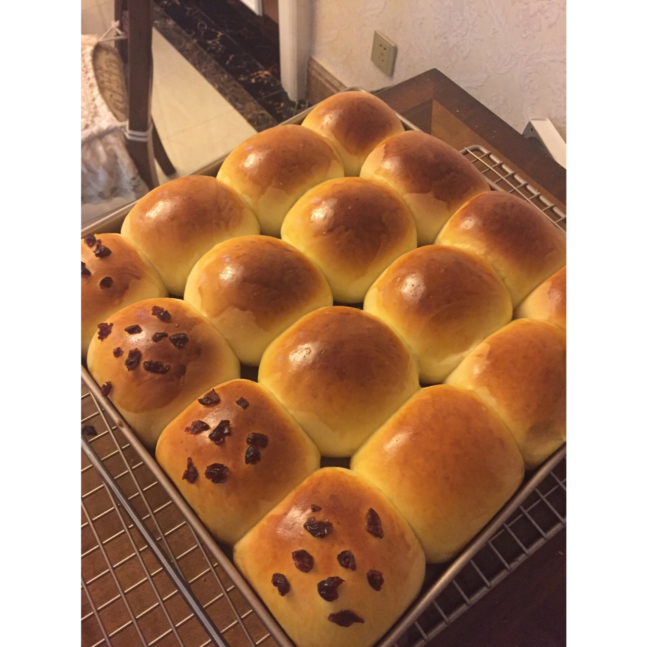 鲜奶油小餐包（一次发酵）