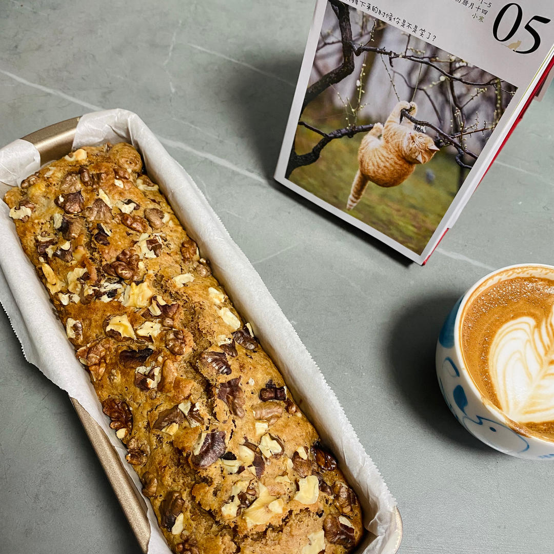 超软超湿润的鲁邦弃种香蕉核桃麦芬