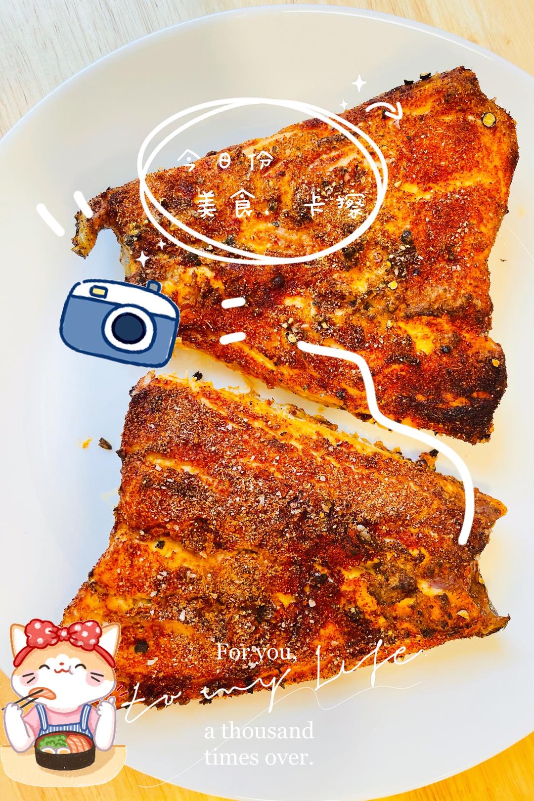 Blackened烤三文鱼