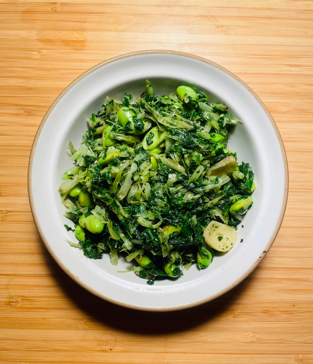 毛豆子凿盐挤【家乡特色菜】