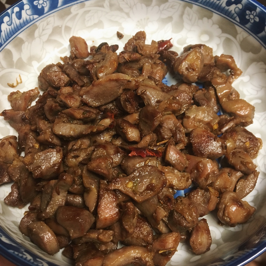 孜然洋葱炒鸡胗