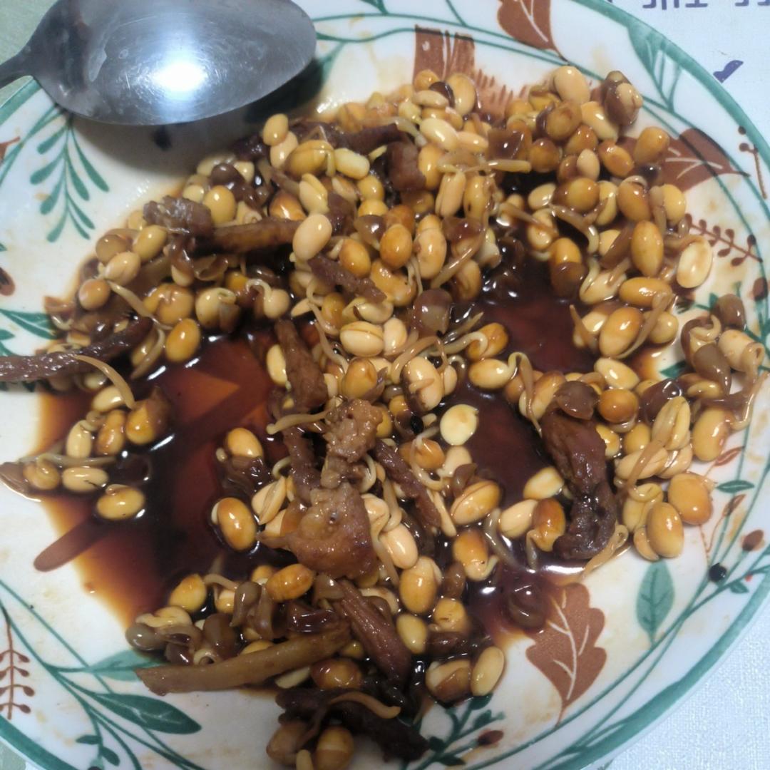 超级下饭菜黄豆芽炒肉-果果美厨