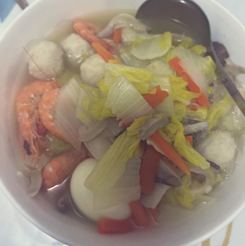 冬日保暖白菜丸子汤
