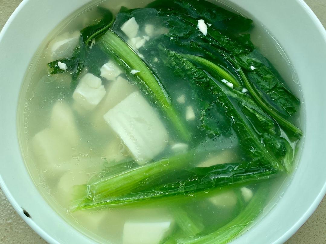 豆腐青菜汤的做法