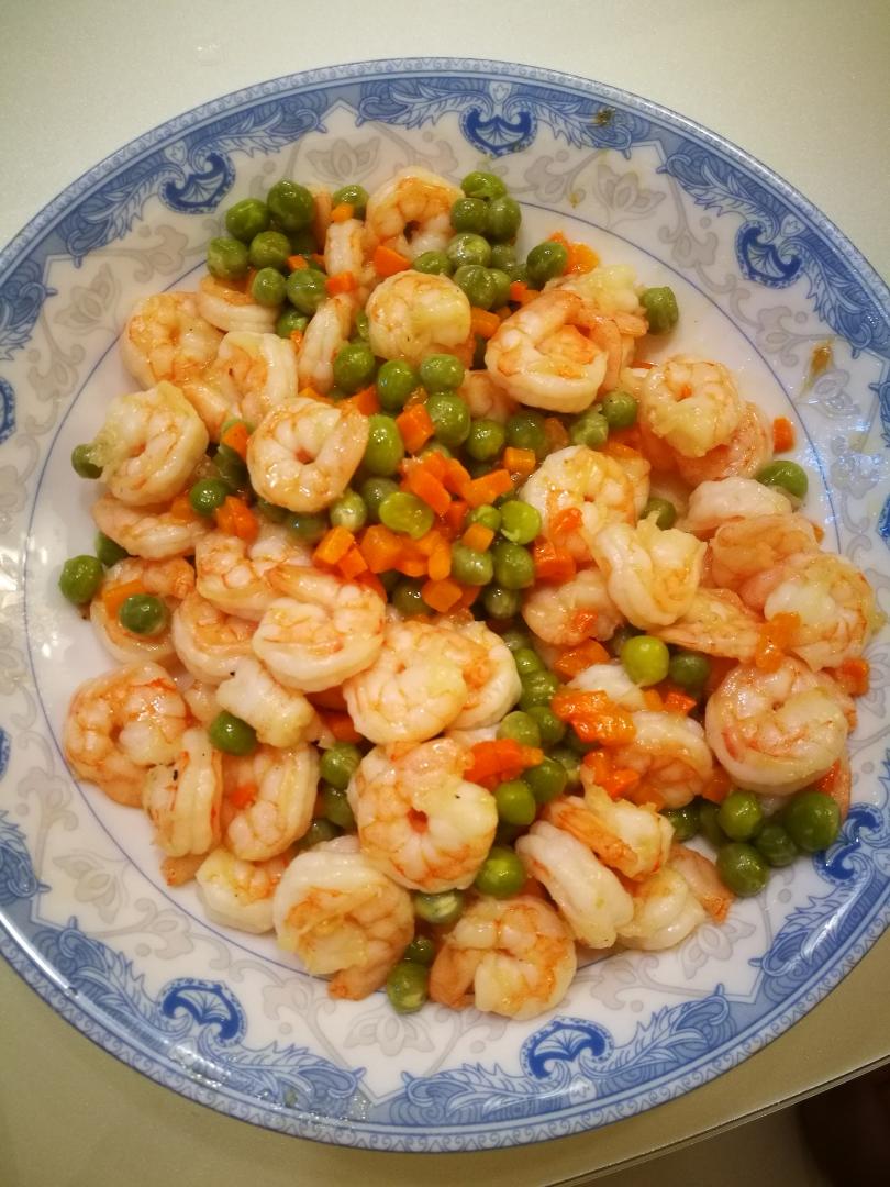 三色炒虾仁