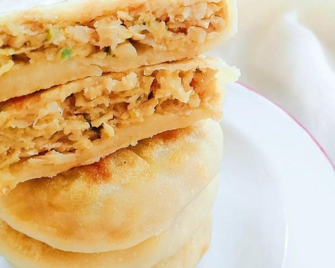 菌菇白菜豆腐馅饼的做法