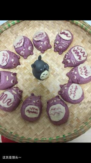 紫薯龙猫馒头的做法 步骤7