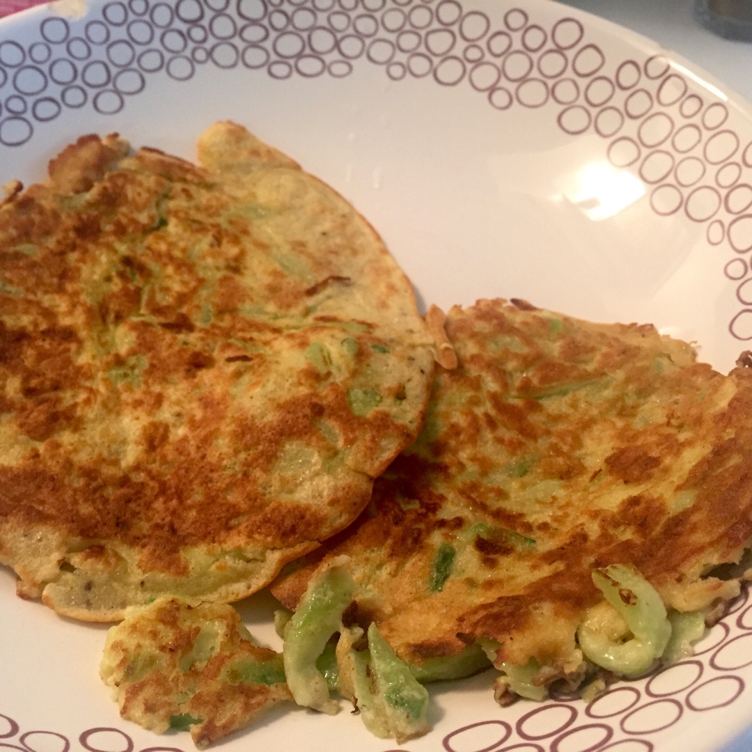 香煎丝瓜蛋饼