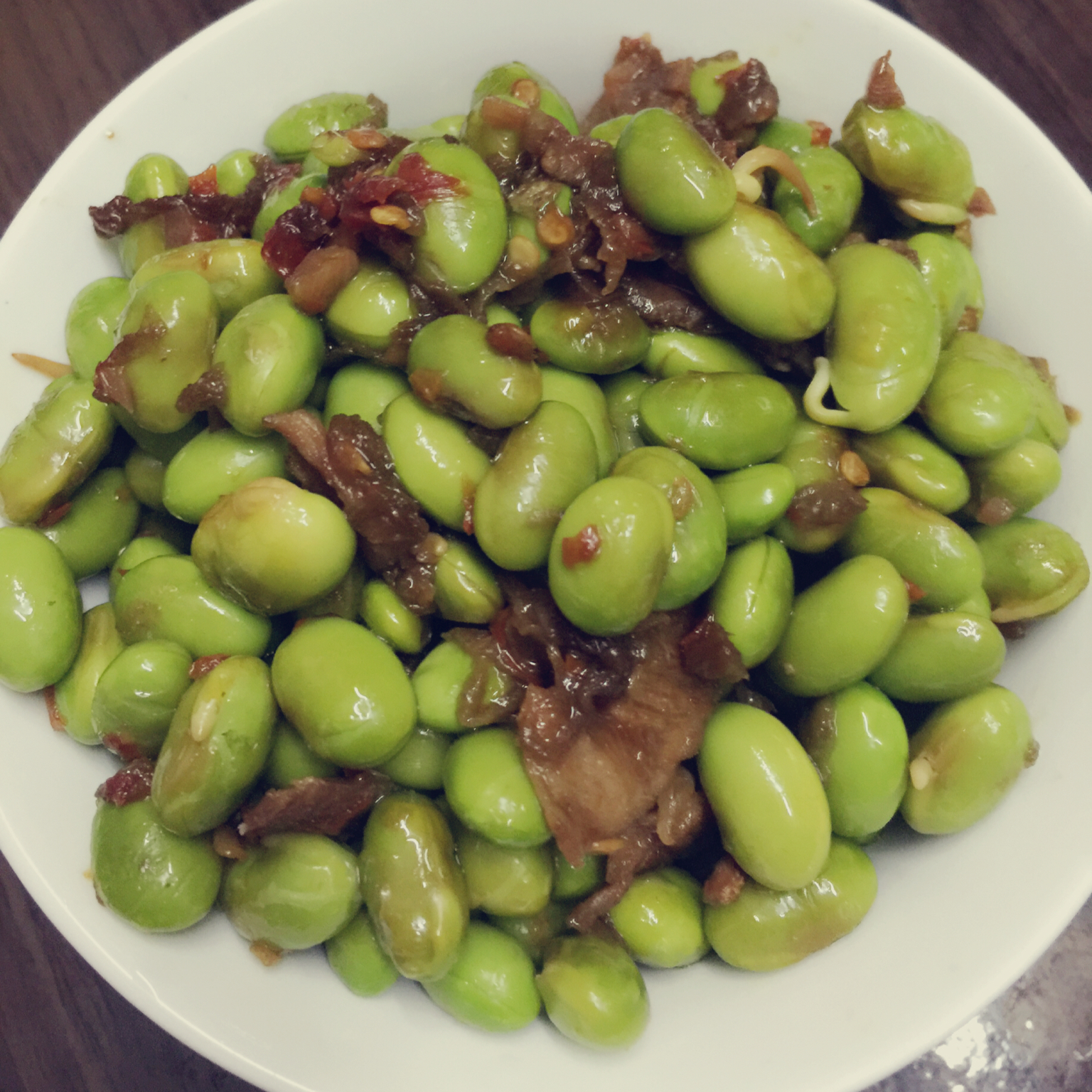 毛豆炒鸡丁
