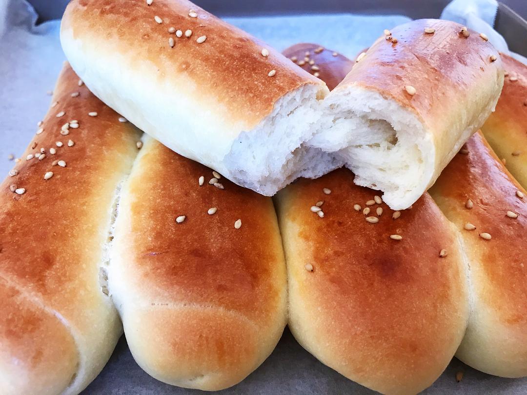 一次发酵～牛奶面包棒（吐司面包）