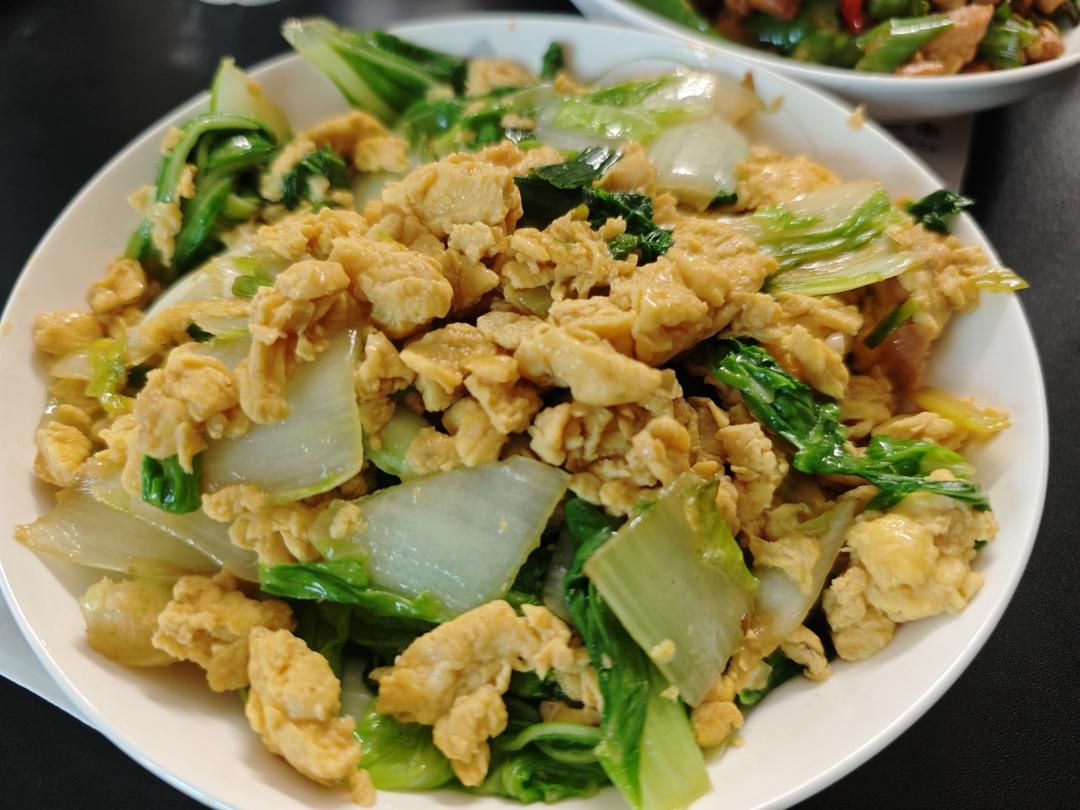 家常杭白菜炒蛋（咸鲜）