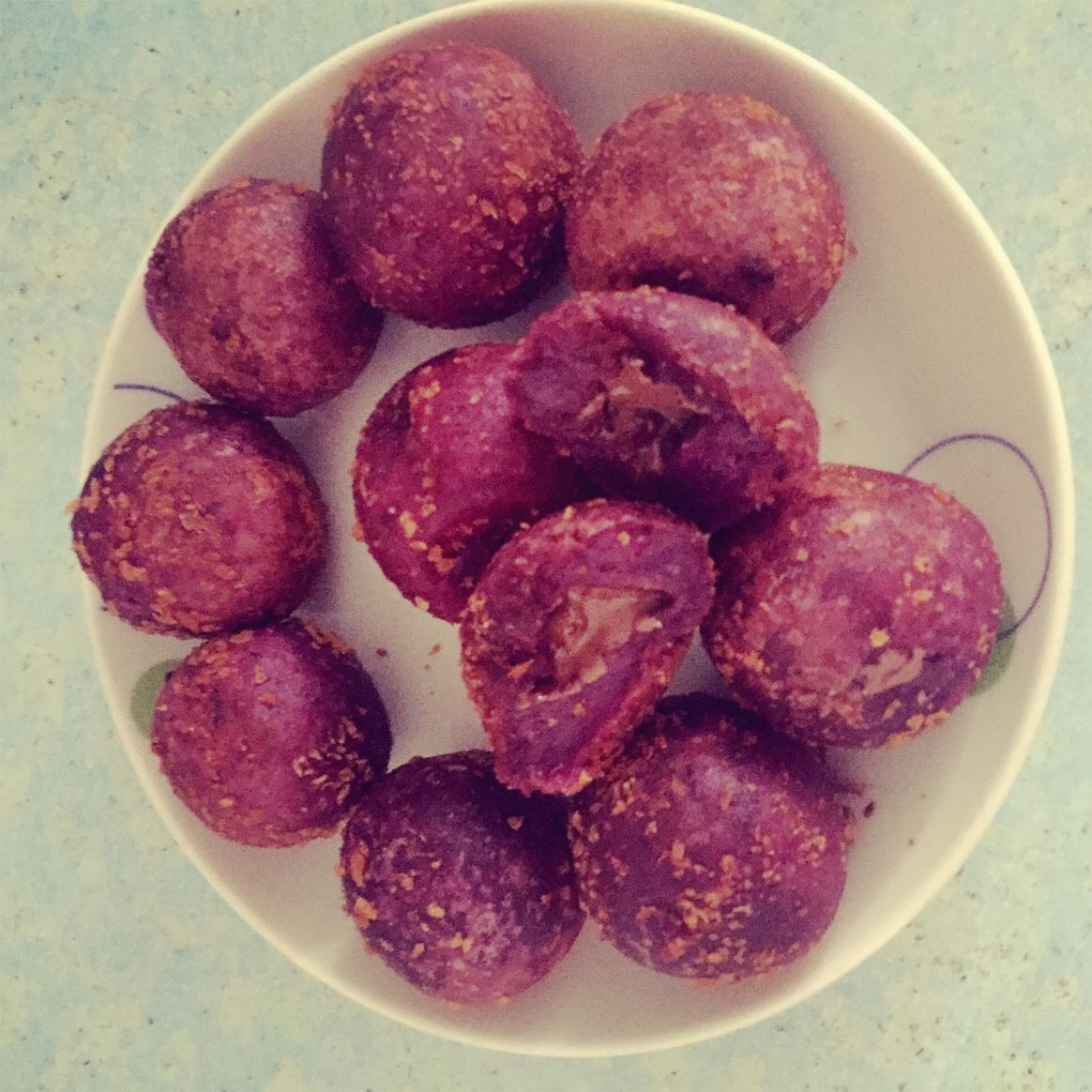 紫薯巧克力球的做法