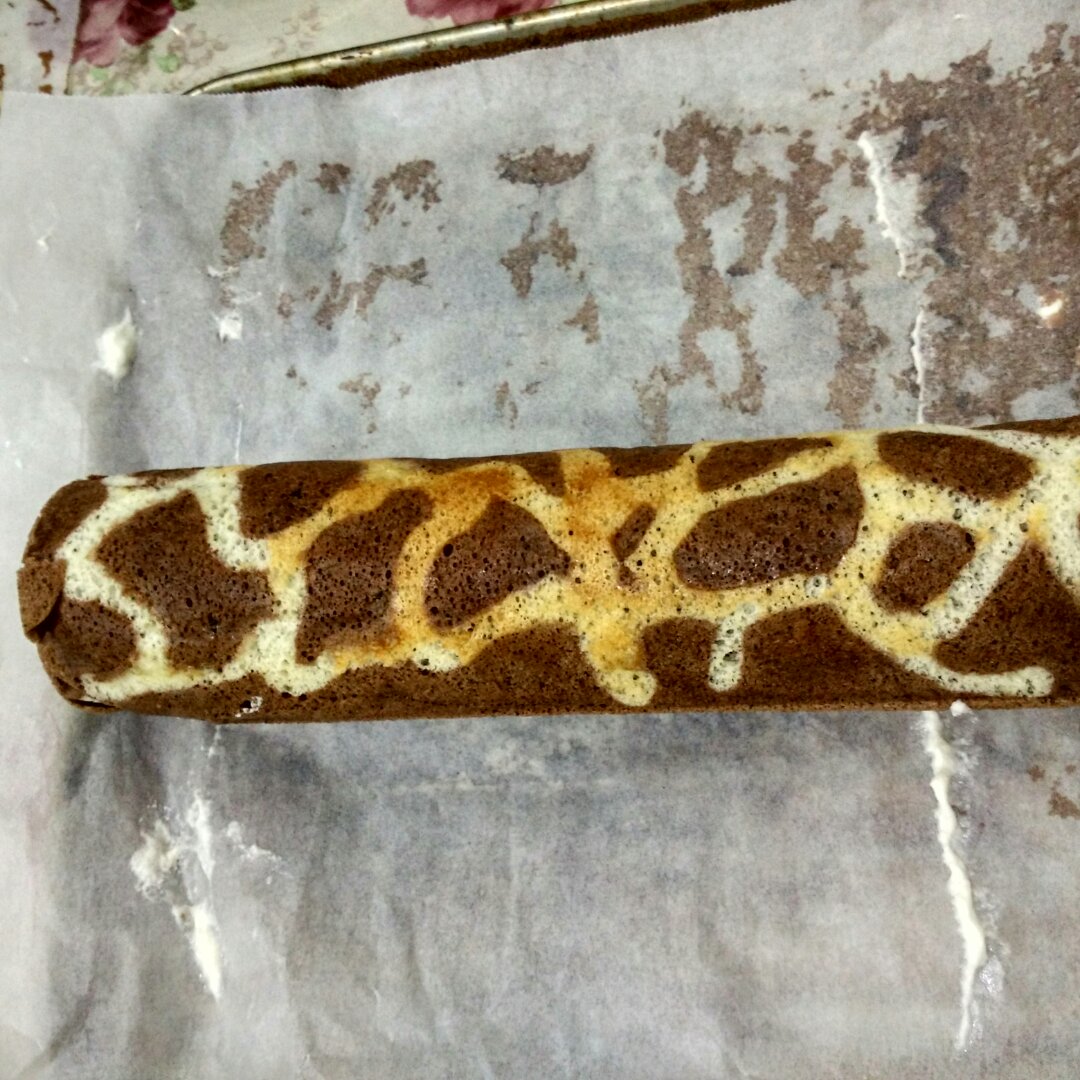超萌长颈鹿蛋糕卷
