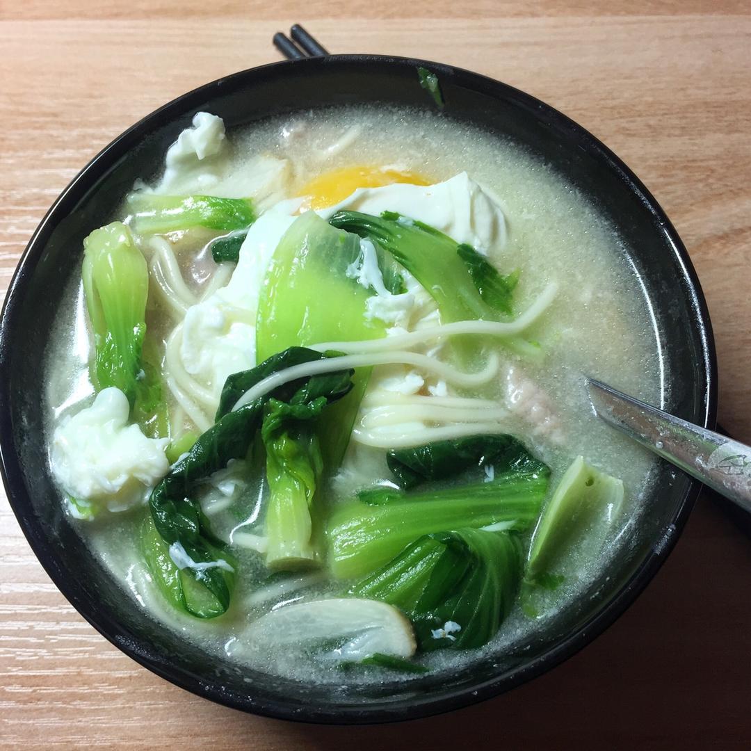 青菜肉片面