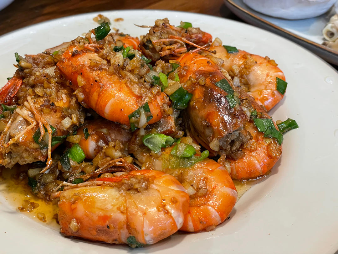 芥末蒜蓉罗氏虾