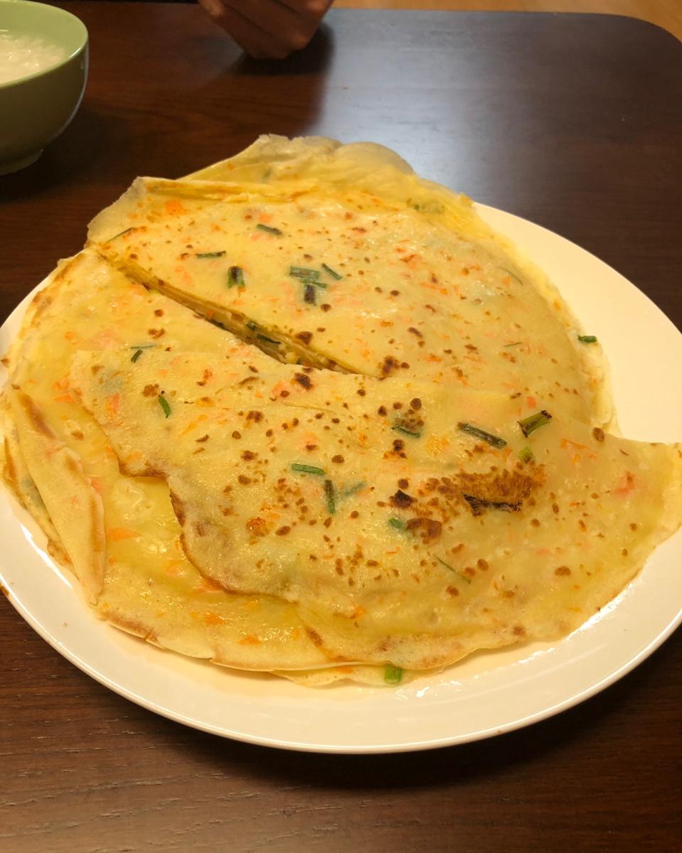 简单快手蔬菜鸡蛋煎饼