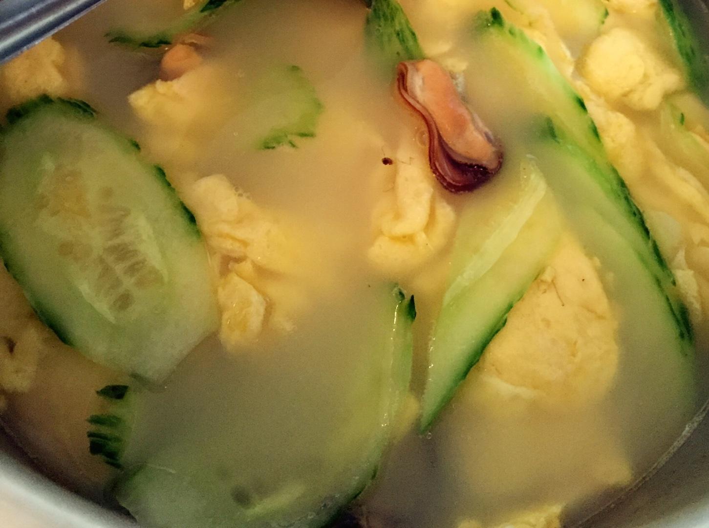 青瓜淡菜鸡蛋汤的做法