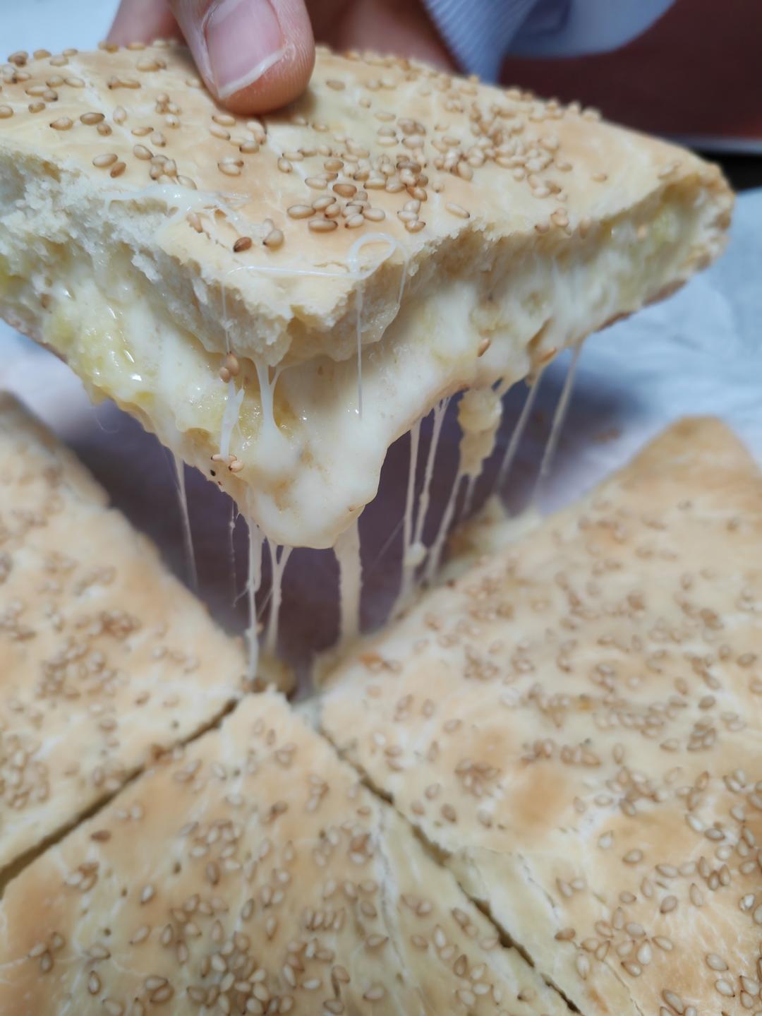 平底锅特色早餐【蒙古奶酪饼】！柔软爆浆会拉丝，超简单！