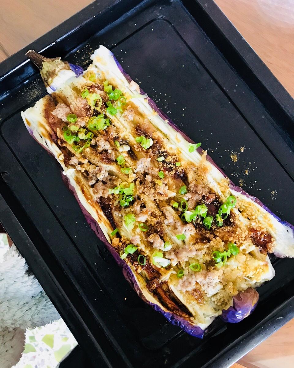 【微波炉烤茄子】
