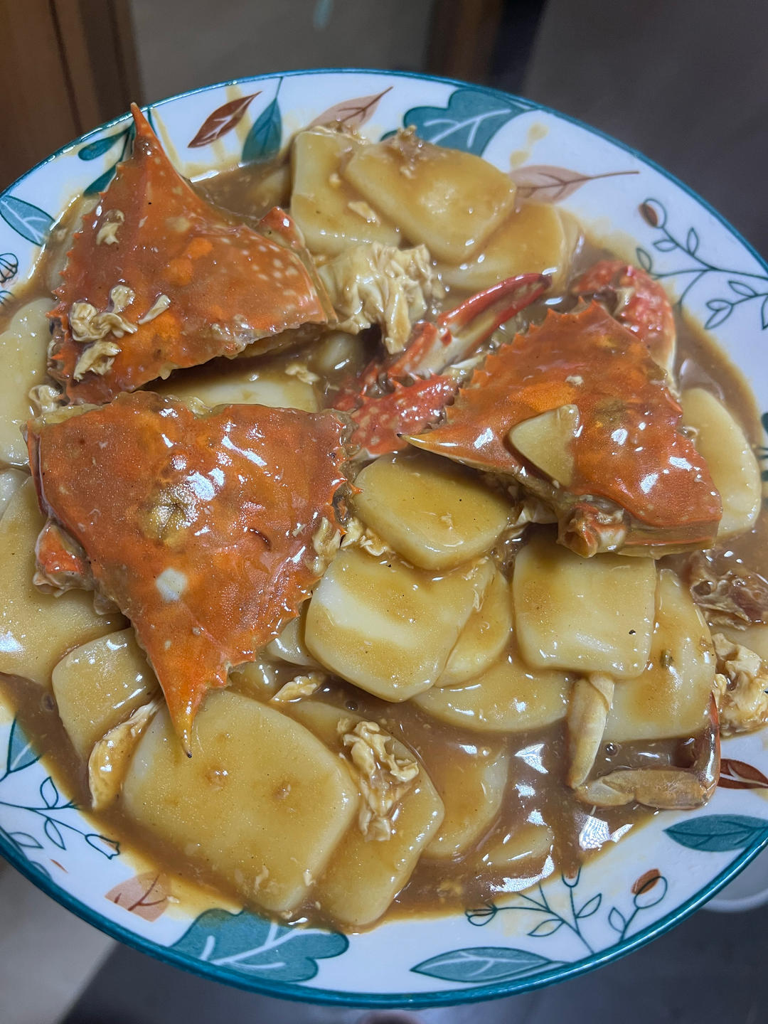 梭子蟹炒年糕～标准的江浙菜