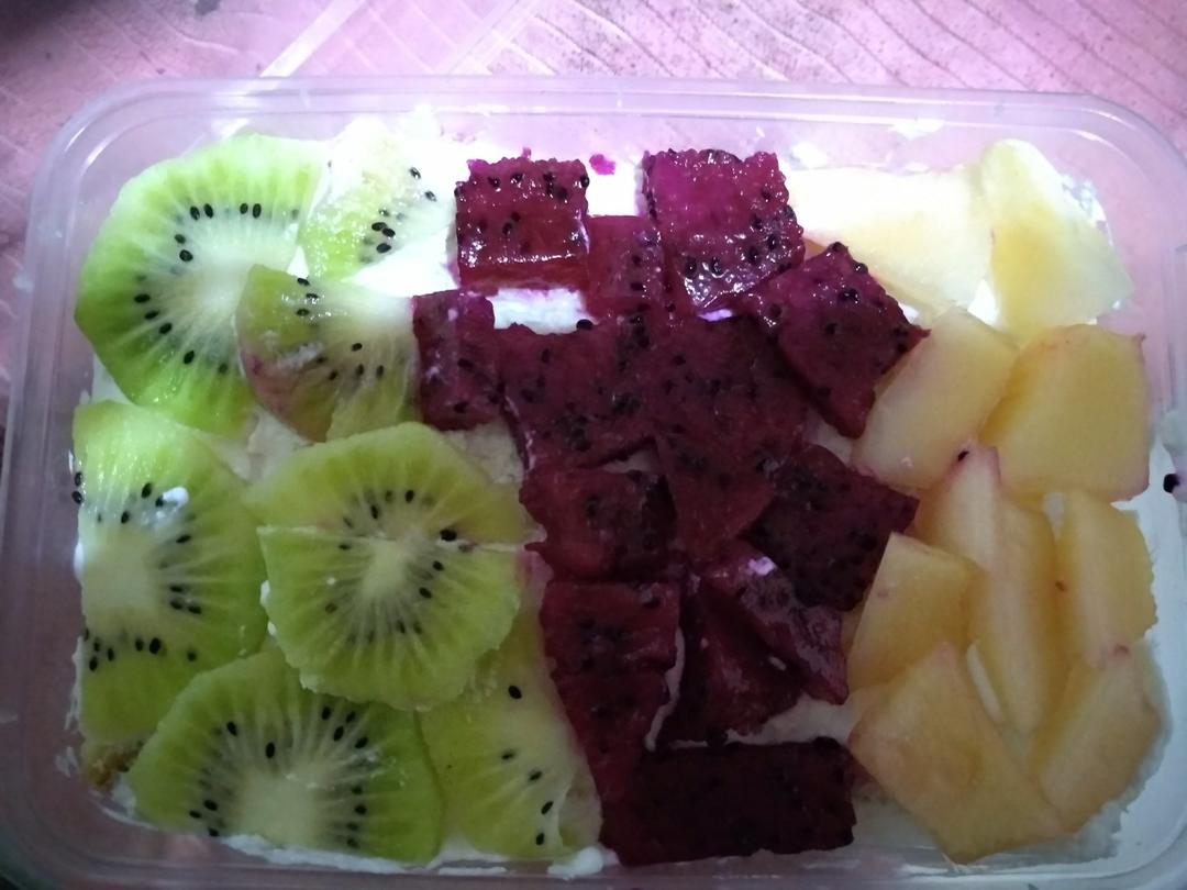 简单快手的便当饭盒水果盒子蛋糕