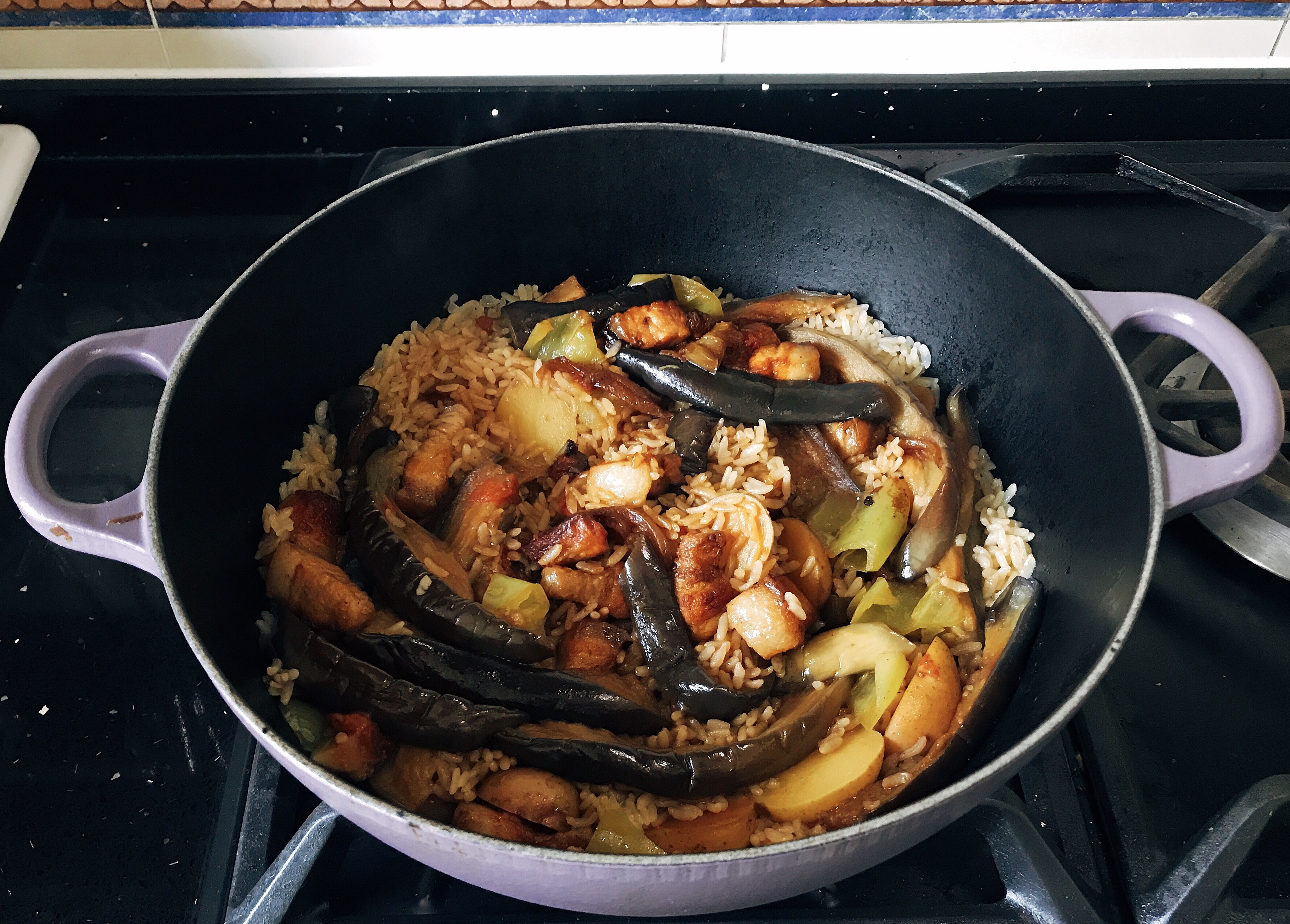 红烧肉茄子土豆焖饭的做法 步骤5