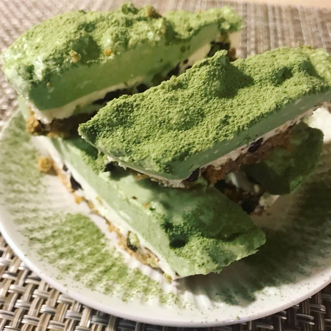 抹茶红豆冻芝士