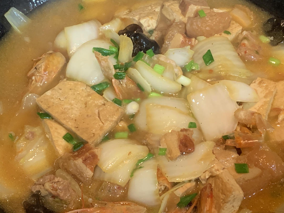 豆腐粉丝金针菇白菜煲