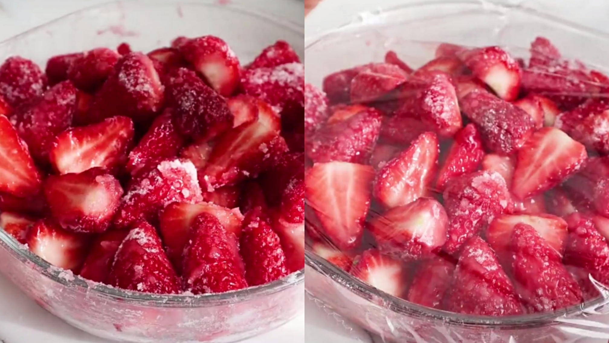 草莓🍓冰沙的做法 步骤2