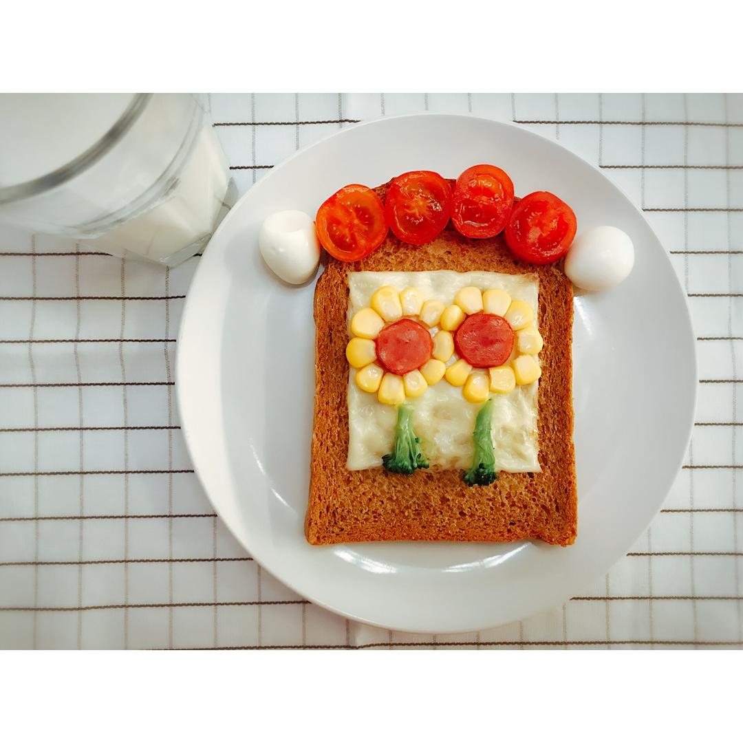 小花早餐吐司