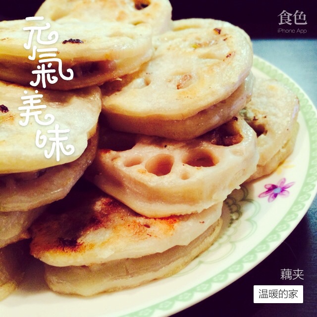 香煎葱香藕夹