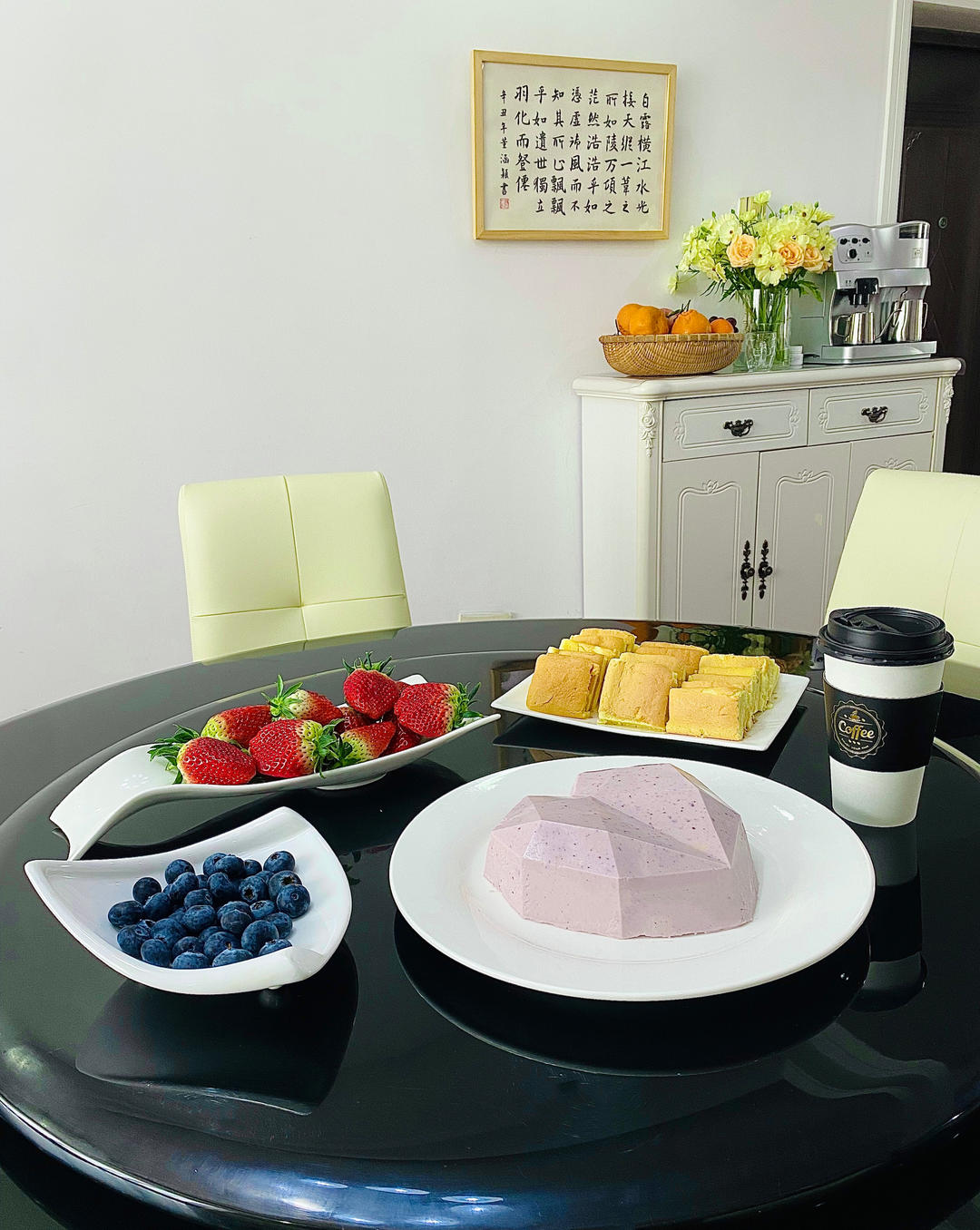 💜立体爱心#蓝莓慕斯蛋糕💜