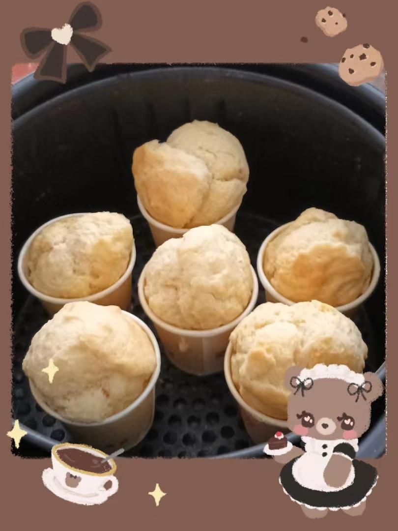 空气炸锅纸杯麦芬蛋糕（超简单）