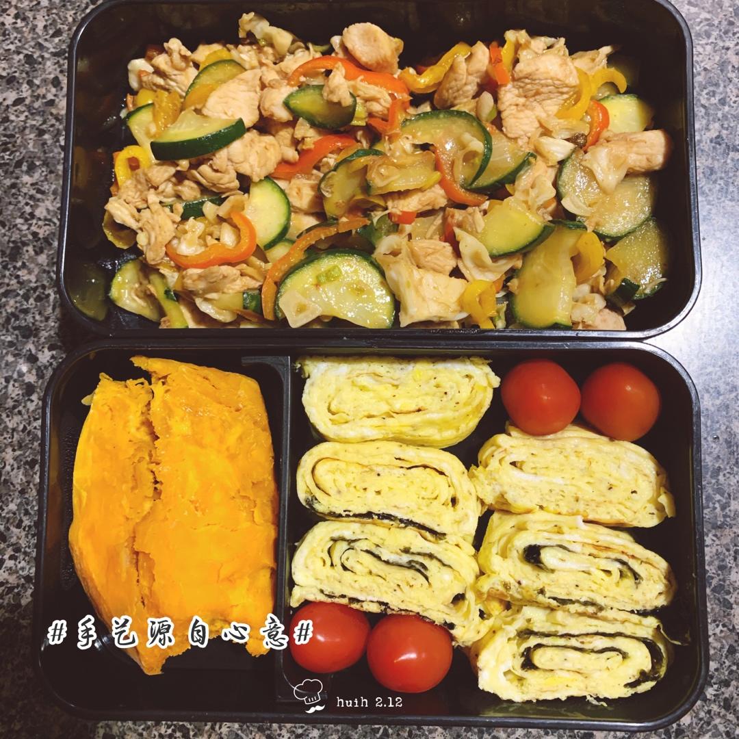 日式肥牛饭+厚蛋烧便当+菠萝橙子汁【曼达小馆】