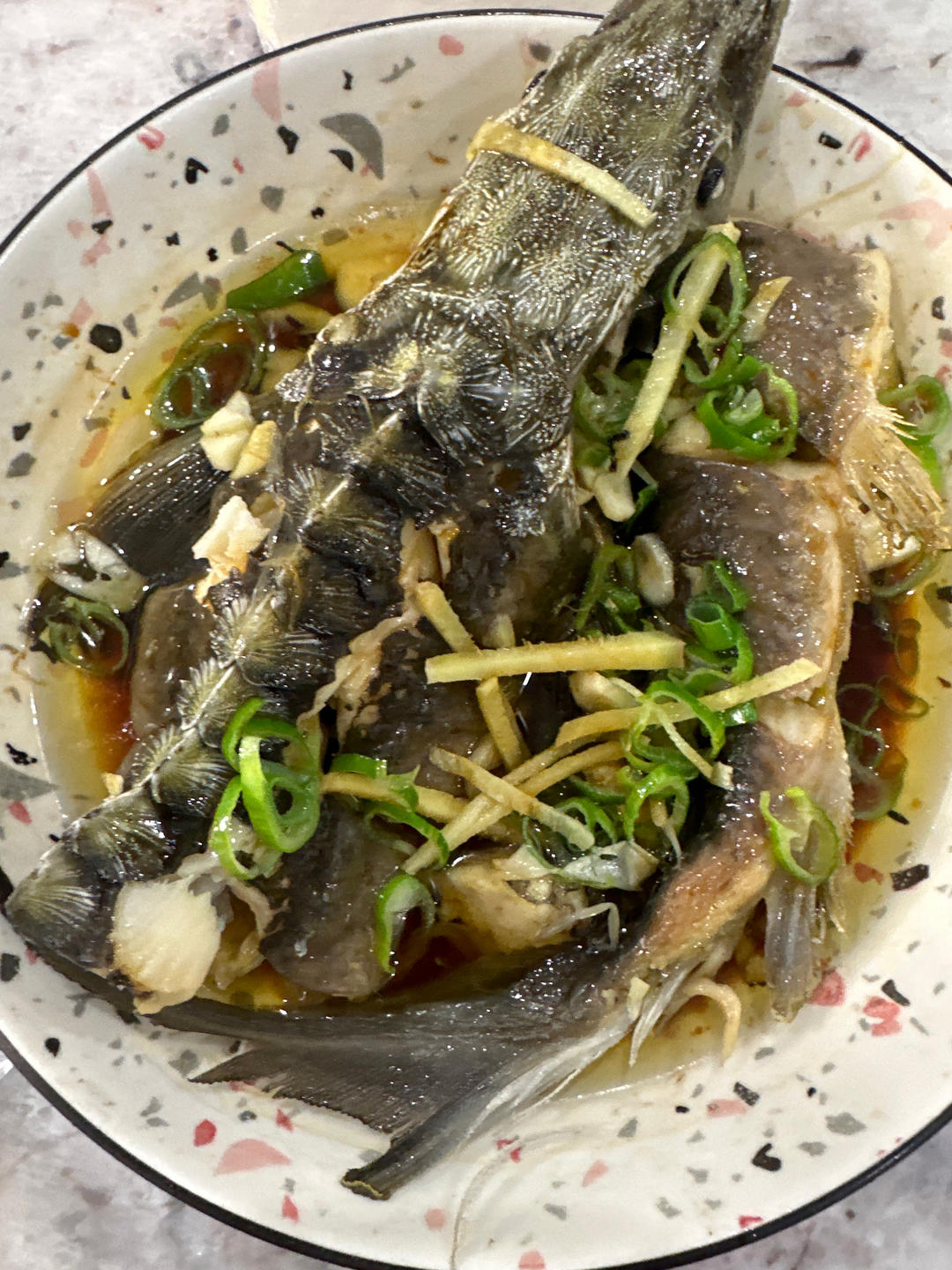 清蒸中华鲟（或各种鱼）