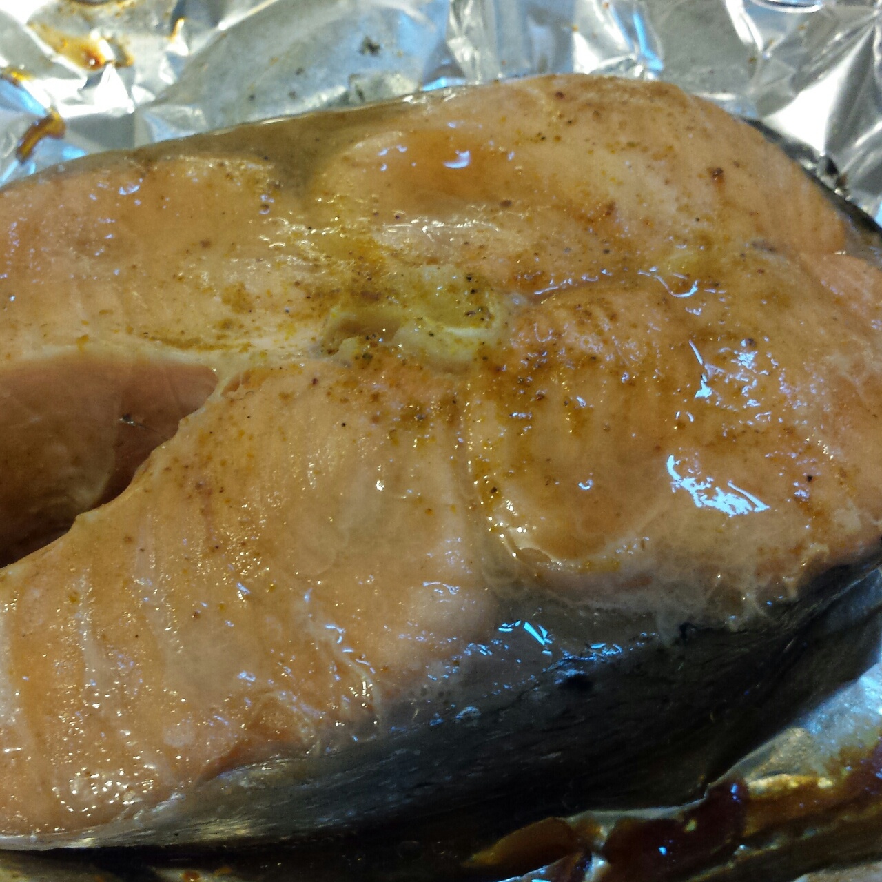 锡纸烤三文鱼  （Salmon Baked in Foil）