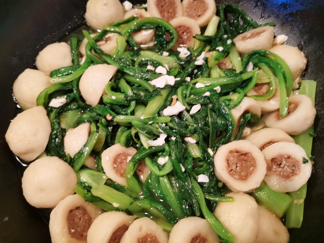 咸蛋炒油麦菜