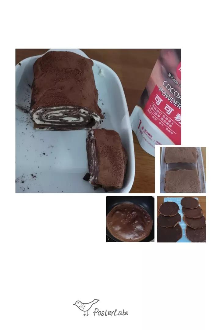 简单的千层卷，好吃到爆的巧克力毛巾卷，让烤箱休假的巧克力卷