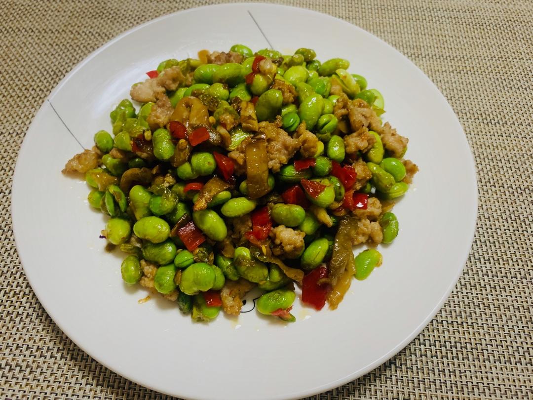 下饭菜 肉末毛豆