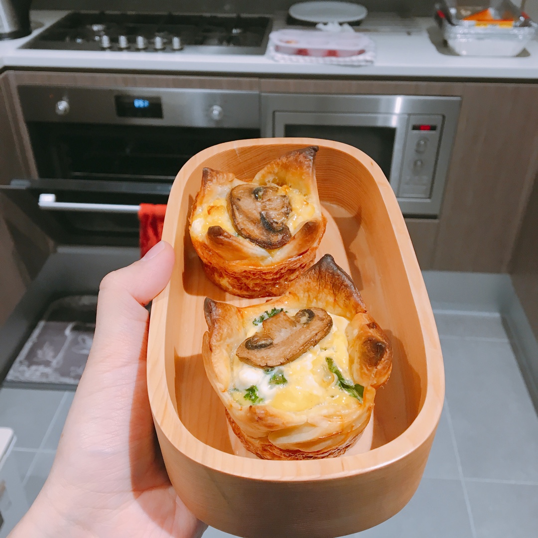 蘑菇菠菜奶酪早餐蛋饼丨健康·烘焙