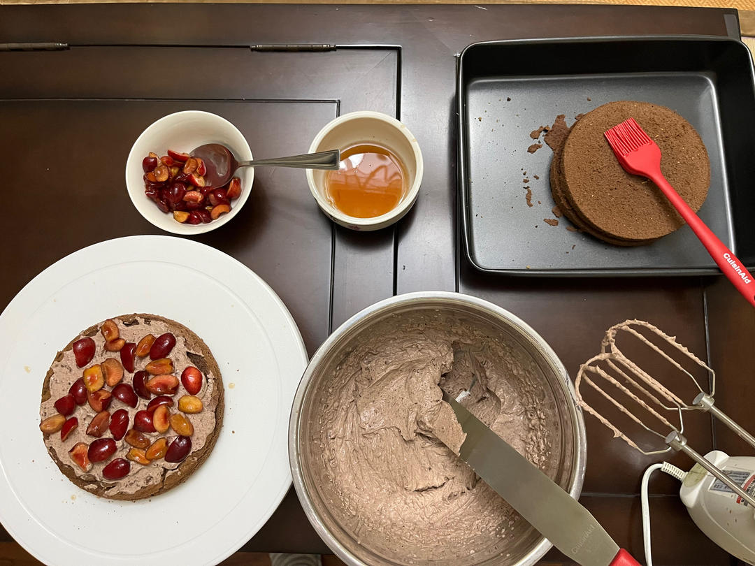 留学时的方子，传统黑森林蛋糕（含酒酿樱桃秘籍🍒