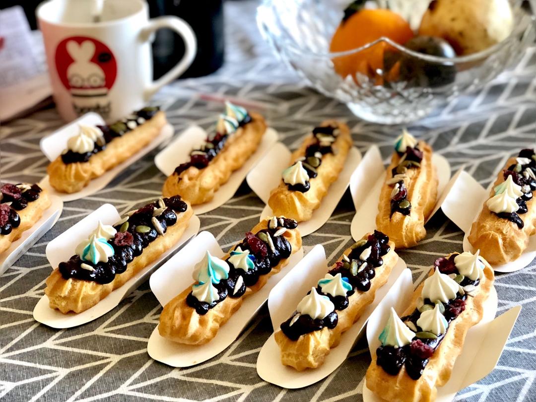 （视频菜谱）手指泡芙 Éclair／闪电泡芙