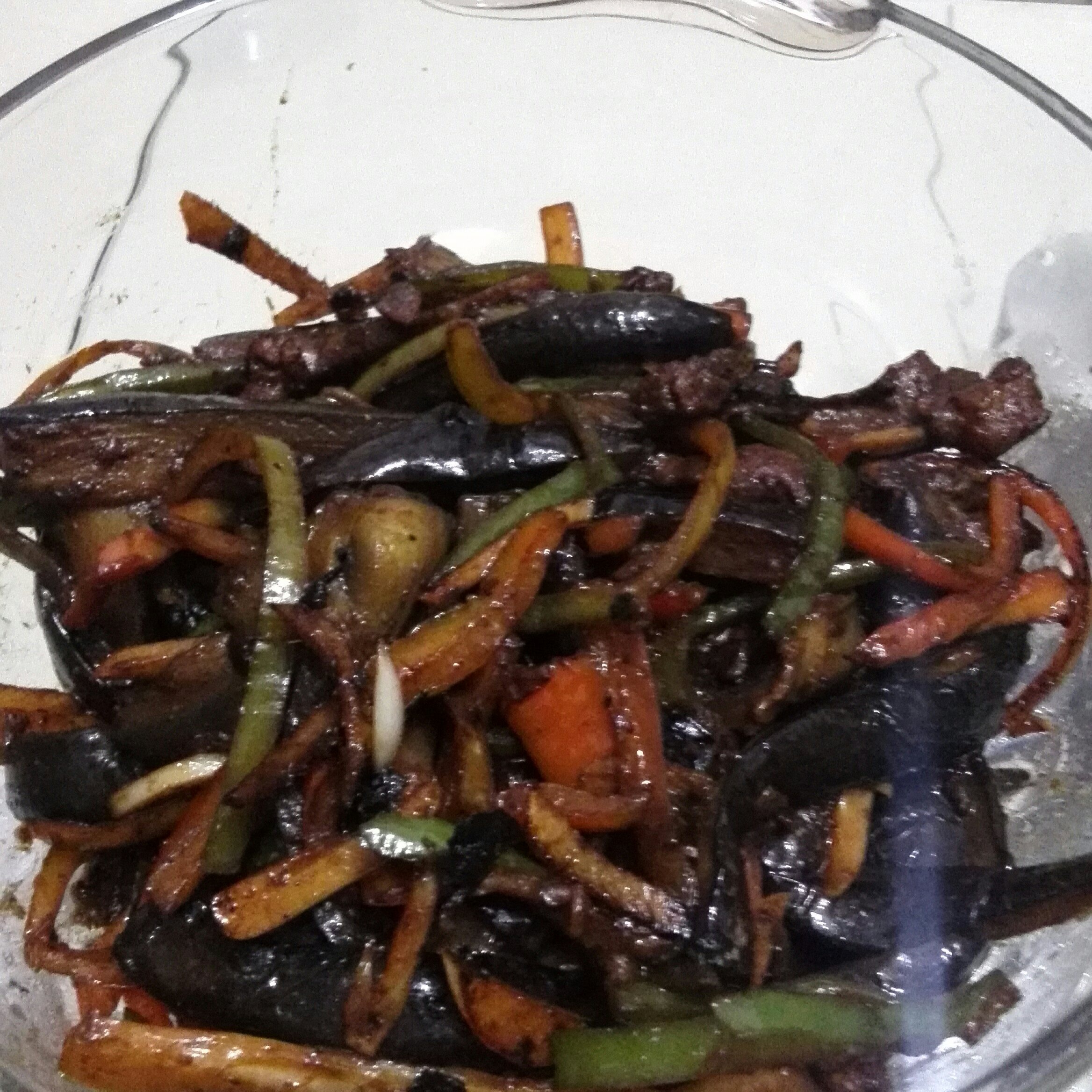超简单的酱爆茄子