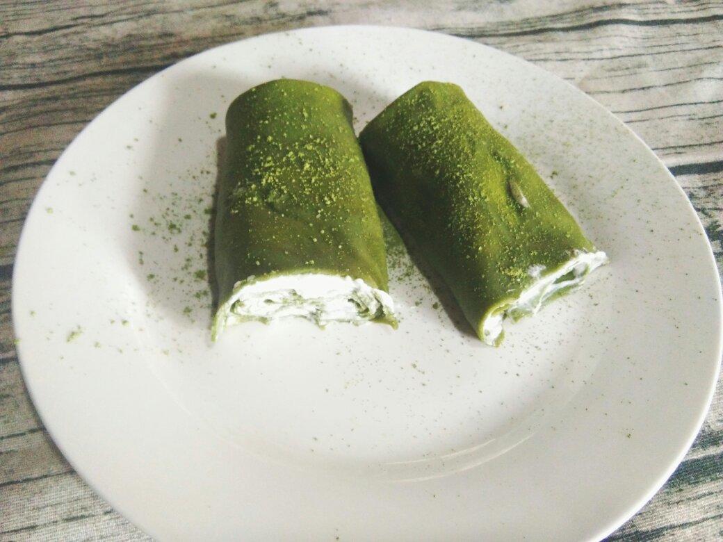 抹茶千层毛巾卷