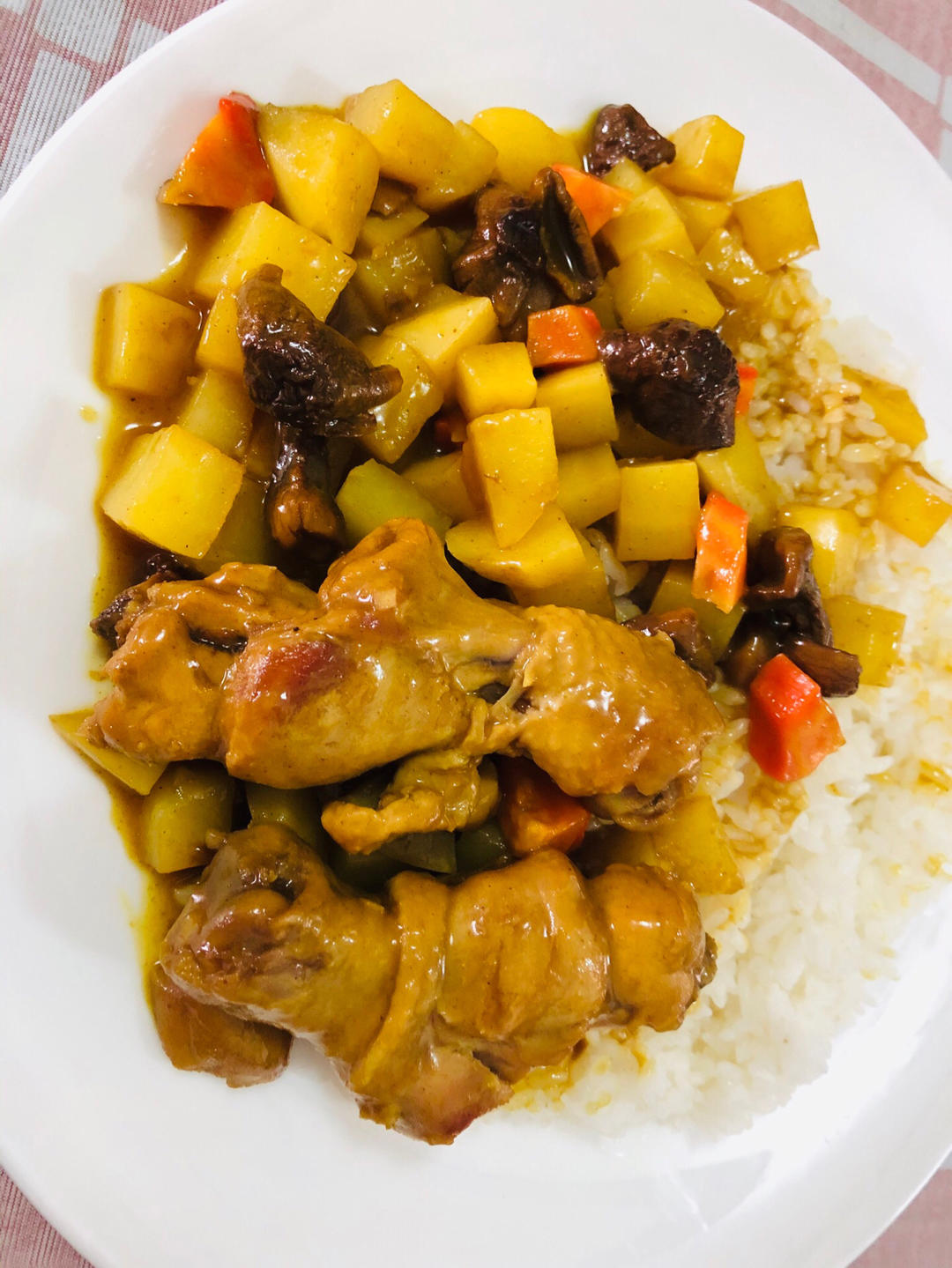 咖喱鸡腿饭