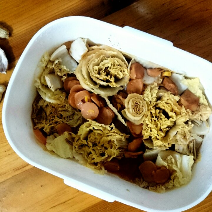 白菜蒸火腿